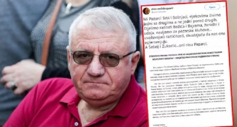 Mediji o pismu pazarskih Srba Šešelju