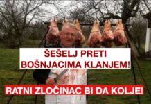 Osudjeni ratni zločinac i Zukorlićev koalicioni partner Vojislav Šešelj, ponovo je na twitteru zapretio klanjem Bošnjaka