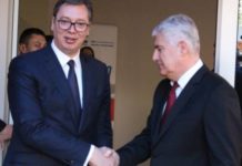 Počeo sastanak Čovića i Vučića u Mostaru