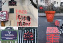 Pariz / Oskrnavljena ploča s imenom Srebrenice, poruke podrške zločincu Mladiću!