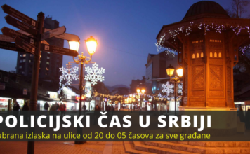 VAŽNO! Od večeras u 20h zabrana izlaska za sva lica