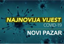 Još jedan pozitivan na Covid19 u Novom Pazaru, ukupno 83