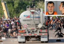 Pogledajte kako je Bogdan Večirka cisternom uletio među hiljade demonstranta u Minesoti /VIDEO/