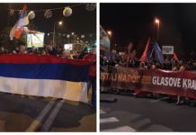 Crna Gora / Večerašnji protesti završili u dvije kolone: Jedni pod prijetnjom nemirima dali rok, drugi poručuju da će pobijediti izdajnike – video