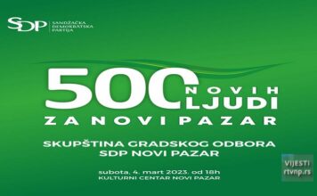 SDP: 500 novih ljudi za bolji Novi Pazar sdp: 500 novih ljudi za bolji novi pazar