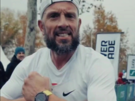 Enes Feković na Sarajevskom polumaratonu nakon cilja