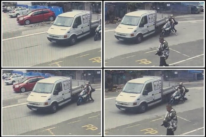 Ilustracija ulice u Novom Pazaru i kombi u blizini mjesta incidenta