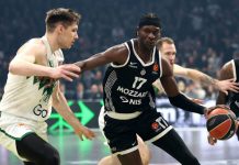 Partizan poražen od Žalgirisa u Evroligi (74:83) Košarkaši Partizana u meču protiv Žalgirisa u Evroligi