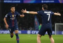 PSŽ i Atletiko slavili u prvim mečevima četvrtfinala LŠ Fudbaleri PSŽ-a slave gol protiv Liverpula u četvrtfinalu Lige šampiona