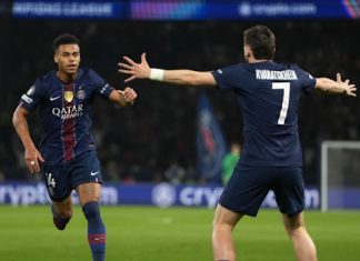 PSŽ i Atletiko slavili u prvim mečevima četvrtfinala LŠ Fudbaleri PSŽ-a slave gol protiv Liverpula u četvrtfinalu Lige šampiona