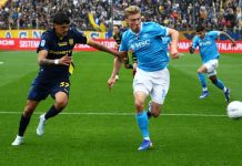 Remi Parme i Napolija u Seriji A Fudbaleri Parme i Napolija tokom utakmice Serije A, rezultat 1:1