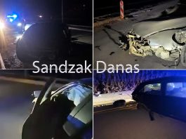 Uništen prednji deo automobila nakon nezgode na putu između Tivta i Kotora