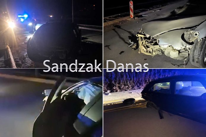 Uništen prednji deo automobila nakon nezgode na putu između Tivta i Kotora