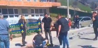 Teška nesreća u Novom Pazaru: motociklista u šok sobi nakon sudara s Audijem Policijska traka i uviđaj nakon sudara Audija i motocikla u Novom Pazaru