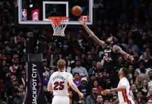 Toronto savladao Majami i približio se plej-ofu NBA lige Košarkaši Toronta slave pobedu nad Majamijem 128:114