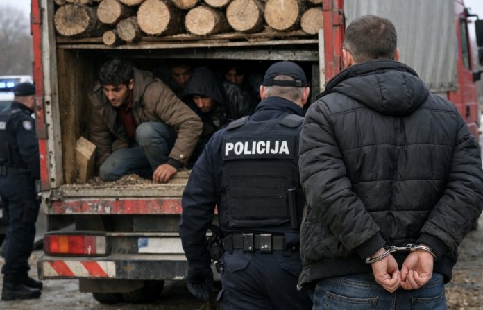Policijska kontrola kamiona na granici Bosne i Hercegovine i Hrvatske