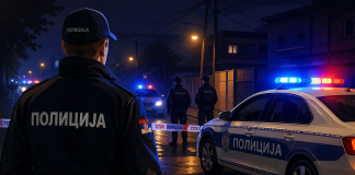 Uhapšen maloletnik iz Beograda zbog bacanja bombe u Kragujevcu Policijska traka i službenici tokom istrage u Kragujevcu