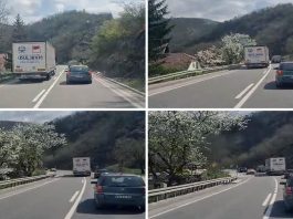 Kamion iz Novog Pazara u opasnom preticanju na Ibarskoj magistrali