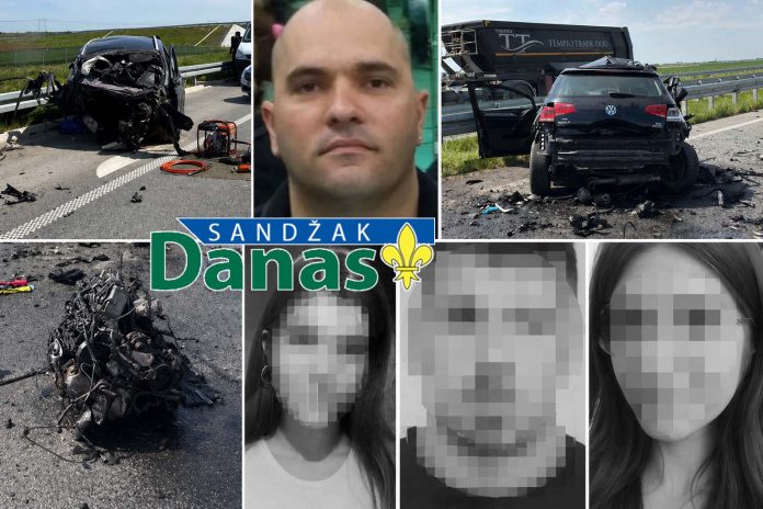 Policija i uviđaj nakon saobraćajne nesreće na auto-putu kod Hrtkovaca