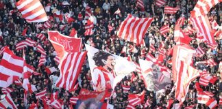 Zvezda savladala Spartak: Katai drugi u istoriji kluba po broju golova Aleksandar Katai slavi gol protiv Spartaka na stadionu Rajko Mitić