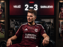 Adem Ljajić slavi gol protiv Veleža u Mostaru