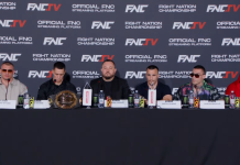 Arena gori pred FNC 31: Džoker zapretio snajperom, Vaso najavio haos Borci i organizatori na konferenciji pred FNC 31 u hotelu Zira, Beograd