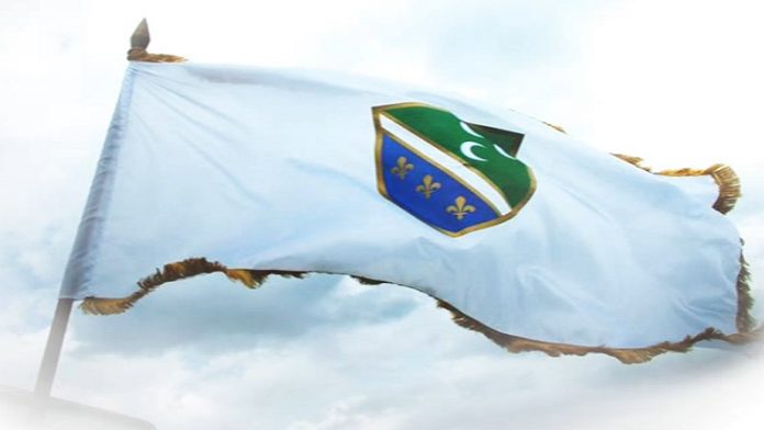 Bošnjačka nacionalna zastava tokom svečanosti BNV-a
