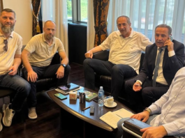 Delegacija FK Sloga Sjenica u poseti FK Partizan Rasimu Ljajiću i Predragu Mijatoviću
