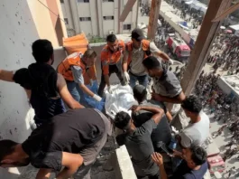 Palestinska zastava i simbolična scena bezbednosti na Zapadnoj obali