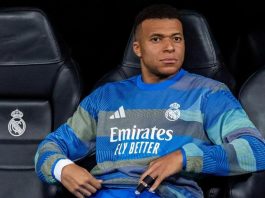 Kilijan Mbape tokom utakmice Reala na Santjago Bernabeu