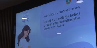 Radionica u Novom Pazaru: podrška trudnicama i mamama od trudnoće do prvih dana Stručnjaci i učesnice na radionici za trudnice i mame u Novom Pazaru