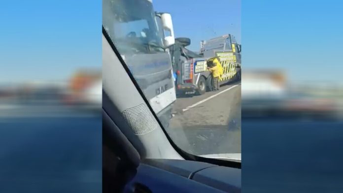 Kolone vozila na auto-putu kod petlje Požarevac nakon nezgode šlepera