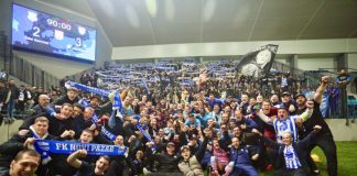 Suze, stativa i Evropa: kako je FK Novi Pazar pre godinu dana ispisao najveću priču Navijači FK Novi Pazar sa plavim zastavama na putu ka Zaječaru