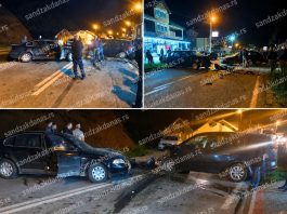 Policija i Hitna pomoć na mestu saobraćajne nezgode kod Ribarića