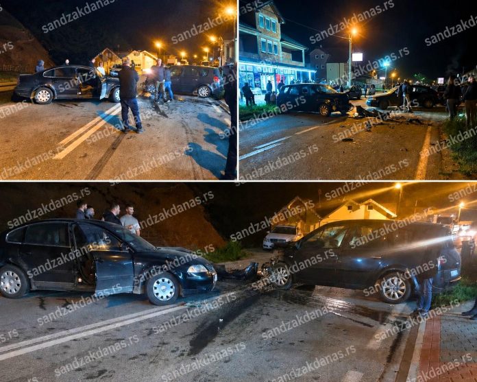Policija i Hitna pomoć na mestu saobraćajne nezgode kod Ribarića