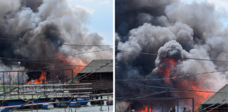(VIDEO) Požar na makiškoj strani Ade Ciganlije: izgorele četiri privatne splava Vatrogasci intervenišu nakon požara na makiškoj strani Ade Ciganlije