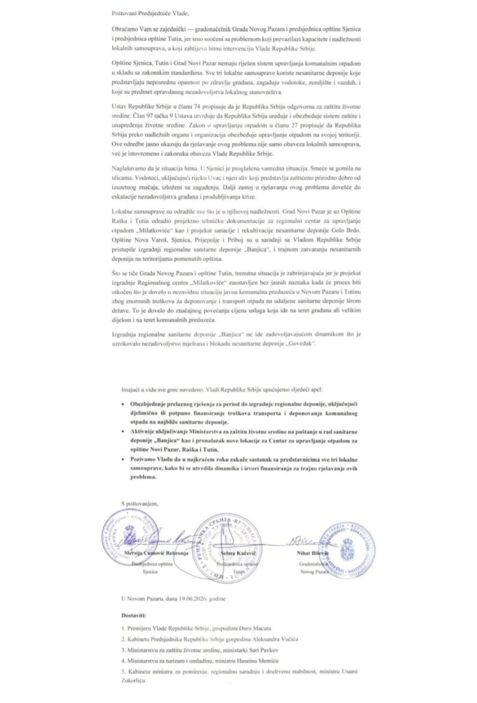 Gradonačelnik Novog Pazara Nihat Biševac i inicijativa za rešavanje krize otpada