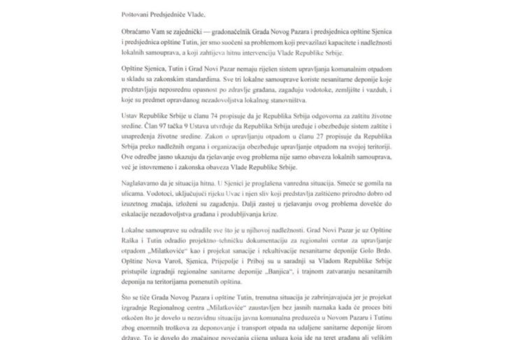 Gradonačelnik Novog Pazara Nihat Biševac i inicijativa za rešavanje krize otpada