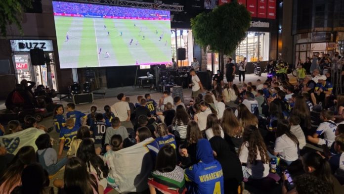 Navijači i teren na stadionu u SAD, pred utakmicu SAD i Bosne i Hercegovine u 16/finalu