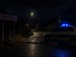 Policijska traka i uviđaj nakon tragedije u Škrijelju