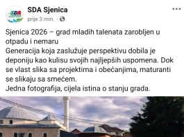 Maturanti pored prepunog kontejnera i nagomilanog otpada u Sjenici