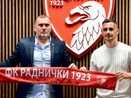Nemanja Miletić tokom predstavljanja kao novo pojačanje Radničkog 1923