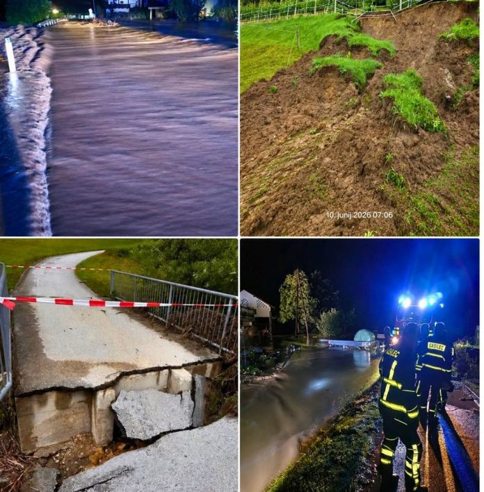 Nevreme i obilne padavine u Sloveniji izazvale poplave i klizišta u opštini Žetale