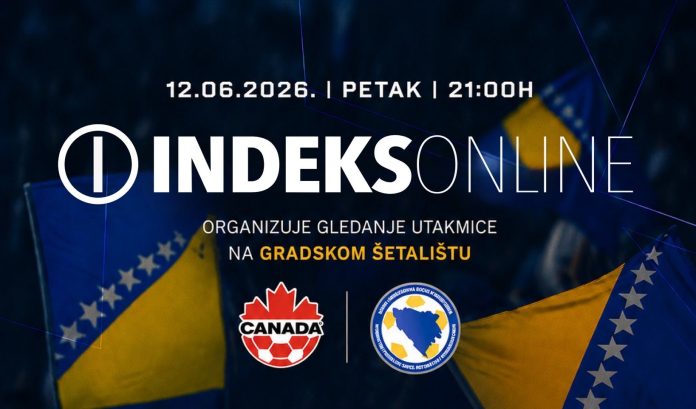Navijači okupljeni na Gradskom šetalištu u Novom Pazaru za meč Kanada – Bosna i Hercegovina