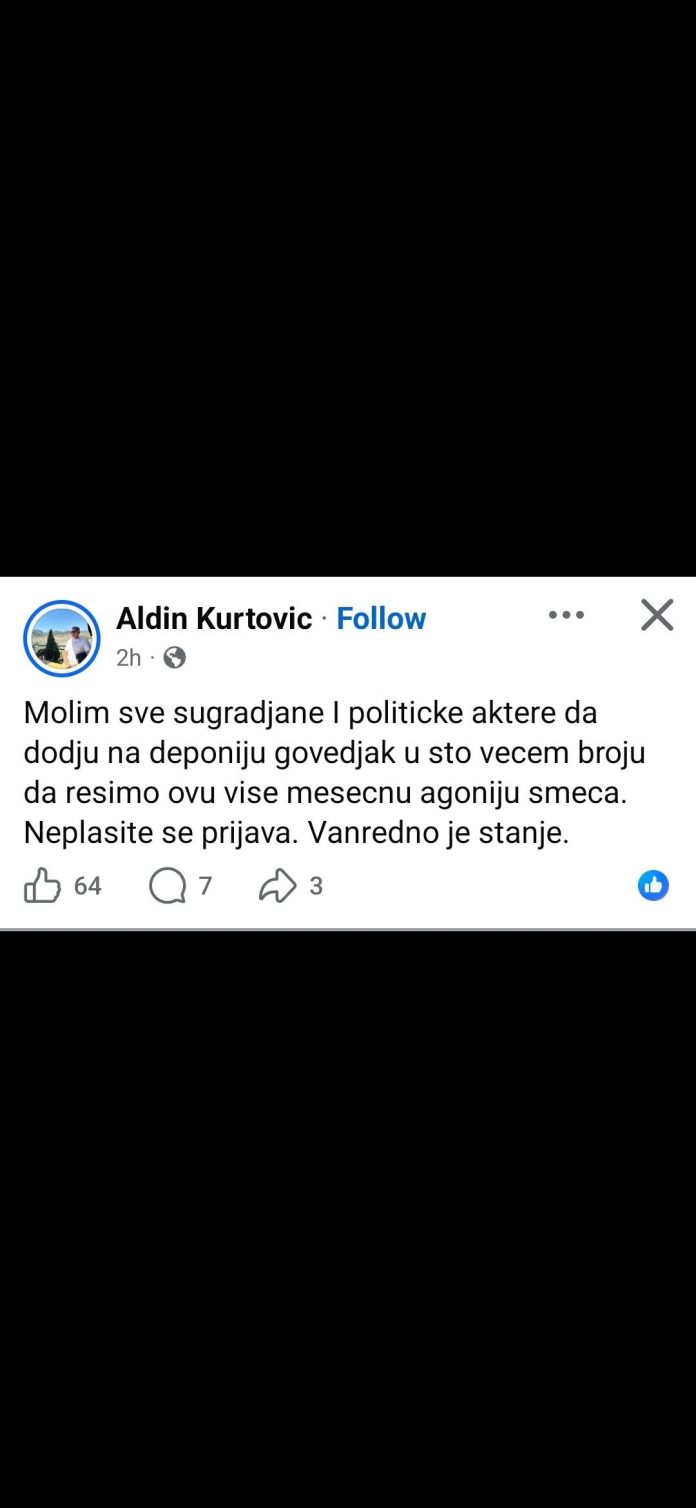 Okupljeni građani na Goveđaku u Sjenici tokom protesta