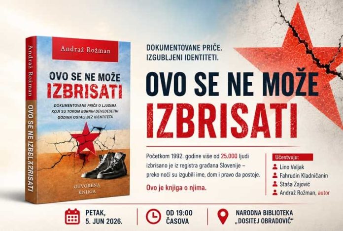Promocija knjige „Ovo se ne može izbrisati“ u Narodnoj biblioteci „Dositej Obradović“ u Novom Pazaru