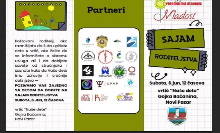 Sajam roditeljstva u Novom Pazaru u vrtiću „Naše dete“