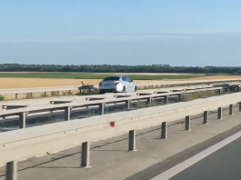 BMW vozilo na auto-putu kod Obrenovca tokom incidenta
