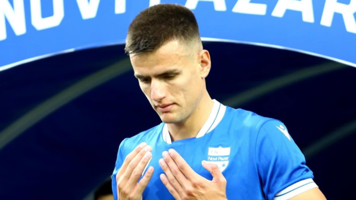 Ensar Brunčević tokom igre u dresu Novog Pazara