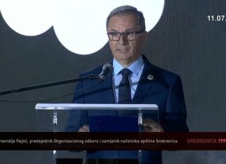 Fejzić u Potočarima: Tišina govori više od svakog govora Hamdija Fejzić na komemoraciji u Potočarima povodom 31. godišnjice genocida u Srebrenici